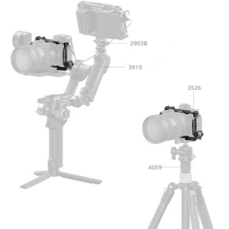 SmallRig 4257B - klatka z silikonowym uchwytem, zacisk kabla HDMI, do Sony ZV-E1 - przykład użycia